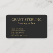 Attorney Black Gold QR Code Professional Visitekaartje (Voorkant)
