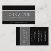 Attorney Black/Grey/White Lettering Visitekaartje (Voorkant / Achterkant)