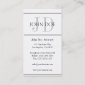 Attorney Columns Stripes W/W Visitekaartje (Achterkant)