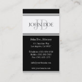 Attorney D Stripes W/W Visitekaartje (Achterkant)