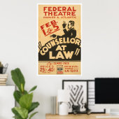 Attorney Drama 1938 WPA Poster (Thuiskantoor)