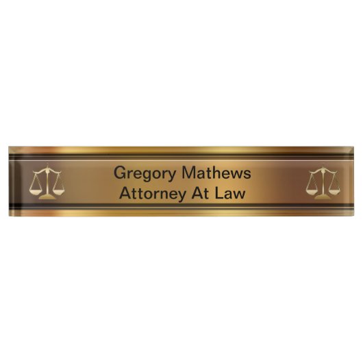 Attorney Executive Desk Name Borden Naambordje (Voorkant)