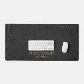 Attorney Faux Leather Custom Name Black (Clavier et souris)