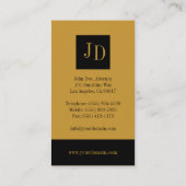 Attorney Gold/Gold - Available Letterhead - Visitekaartje (Achterkant)