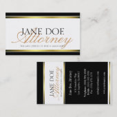 Attorney Gold Metallic Script Visitekaartje (Voorkant / Achterkant)