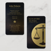 ATTORNEY | Gulden schalen van justitie Visitekaartje (Voorkant / Achterkant)