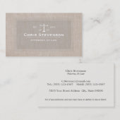 Attorney Justice Scale Traditional  Style Visitekaartje (Voorkant / Achterkant)