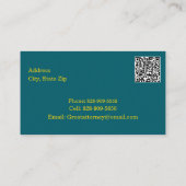 Attorney Justice Scales & Books with QR code Visitekaartje (Achterkant)