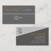 Attorney Law Plain Justice Scales Visitekaartje (Voorkant / Achterkant)