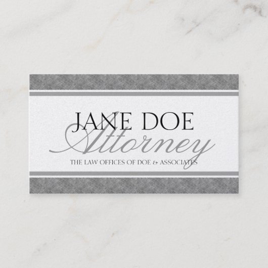 Attorney Lawyer Law Firma Script Blue Marble Platn Visitekaartje (Voorkant)