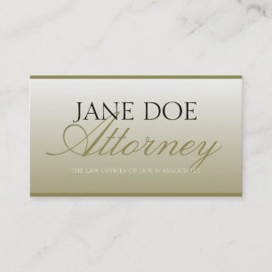 Attorney Lawyer Law Firma Script Gold Fade Visitekaartje