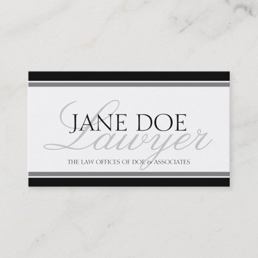 Attorney Lawyer Script - Available Letterhead - Visitekaartje (Voorkant)