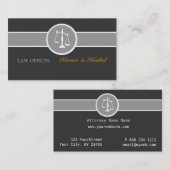 Attorney Legal Justice Scales Black|White|Gray Visitekaartje (Voorkant / Achterkant)