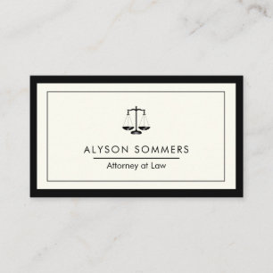 Attorney Legal Lawyer Black Scale Professional 2 Visitekaartje