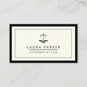 Attorney Legal Lawyer Black Scale Professional Visitekaartje