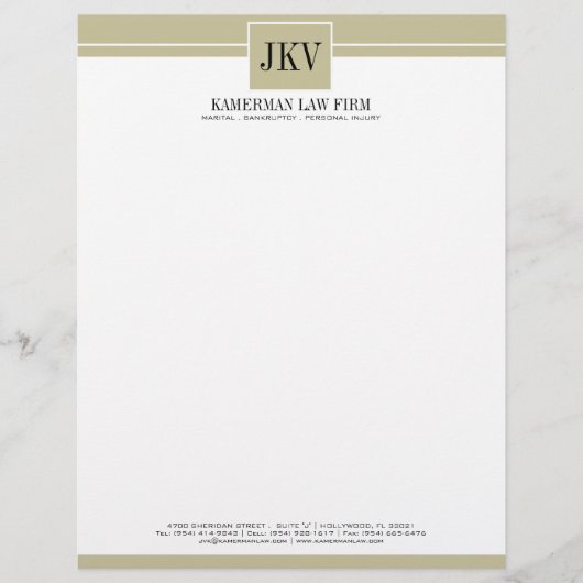 Attorney Letterhead Custom Briefhoofd (Voorkant)