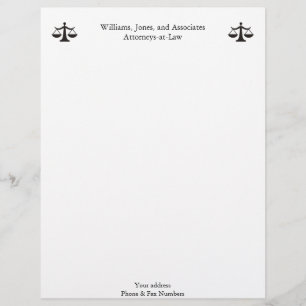 Attorney Letterhead Gepersonaliseerd Briefhoofd