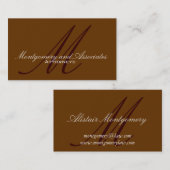 Attorney Monogram Brown  Visitekaartje (Voorkant / Achterkant)