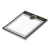 Attorney of Law - Black and Gold Notepad Notitieblok (Gedraaid)