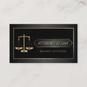 Attorney of Law - Black and Gold Visitekaartje (Voorkant)