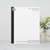 Attorney of Law Black Scale Lawyer Justice Briefhoofd (Staand voorkant)