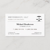 Attorney of Law Black Scale Visitekaartje (Voorkant)