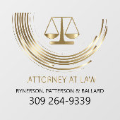 Attorney of Law Company Adverteren Window Cling Raamsticker (Vel)