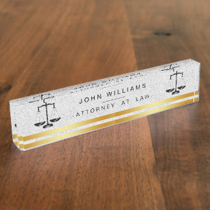 Attorney of Law Gold Black Legal Scale Classic Naambordje