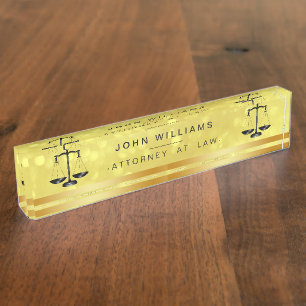 Attorney of Law Gold Legal Scale Confetti Naambordje