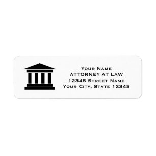 Attorney of law legal help return address labels