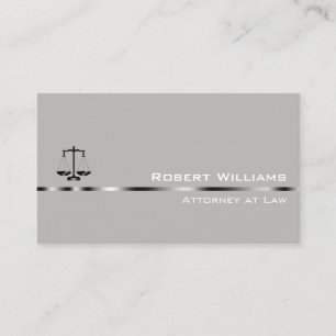 Attorney of Law Professional Simple Grey Black Visitekaartje