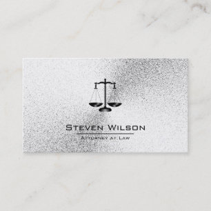 Attorney of Law White en Silver Steel Legal Scale Visitekaartje