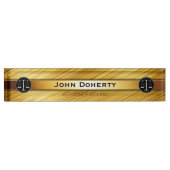 ATTORNEY OP WET: perfecte gouddesk Name Bord Naambordje (Voorkant)