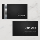Attorney Professional Black Silver Visitekaartje (Voorkant / Achterkant)