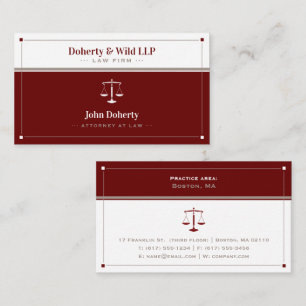 ATTORNEY Rechtenschalen Dark Red Visitekaartje