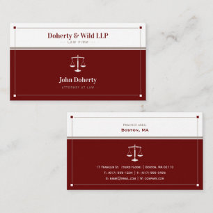 ATTORNEY Rechtenschalen Dark Red Visitekaartje