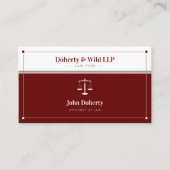 ATTORNEY | Rechtenschalen Dark Red Visitekaartje (Voorkant)