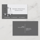 Attorney scale of justice visitekaartje (Voorkant / Achterkant)