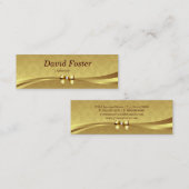 Attorney - Shiny Gold Damask Mini Visitekaartje (Voorkant / Achterkant)