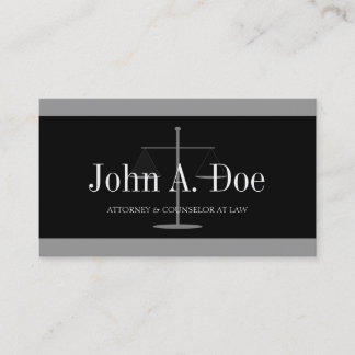 Attorney Silver Black Banner Visitekaartje