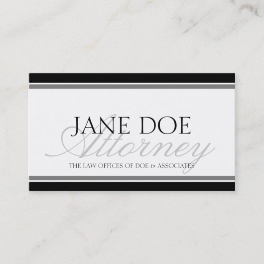 Attorney Silver Script Visitekaartje (Voorkant)