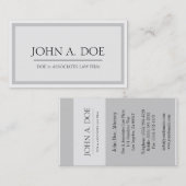Attorney Silver/White - Available Letterhead - Visitekaartje (Voorkant / Achterkant)