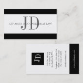 Attorney Stripe White/White Visitekaartje (Voorkant / Achterkant)
