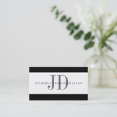 Attorney Stripe White/White Visitekaartje (Staand voorkant)
