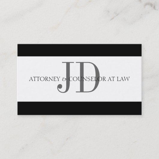Attorney Stripe White/White Visitekaartje (Voorkant)