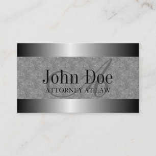 Attorney Texture Marble Silver Metallic Visitekaartje
