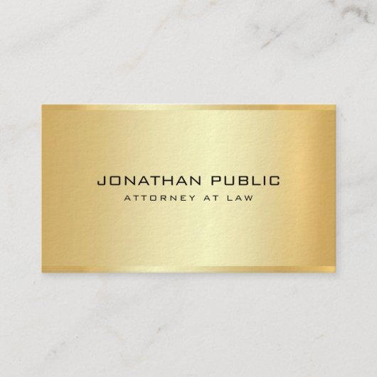 Attorney Visitekaartje Gold Sjabloon Law Kantoor (Voorkant)