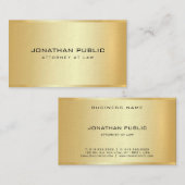 Attorney Visitekaartje Gold Sjabloon Law Kantoor (Voorkant / Achterkant)