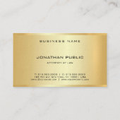 Attorney Visitekaartje Gold Sjabloon Law Kantoor (Achterkant)