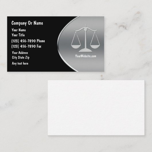 Attorney Visitekaartjes (Voorkant / Achterkant)